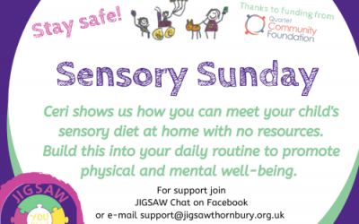 Virtual JIGSAW Sensory Sunday – A Sensory Diet