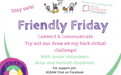 Virtual JIGSAW Friendly Friday – Draw on my back challenge!