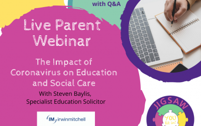 Recording of Parent Webinar – The Impact of Coronavirus on Education & Social Care