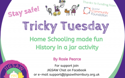 Virtual JIGSAW Tricky Tuesday – History jar