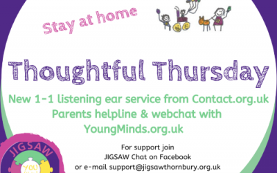 Virtual JIGSAW Thoughtful Thursday – Parent Support helplines