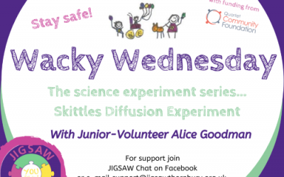 Virtual JIGSAW Wacky Wednesday – Skittles science experiment